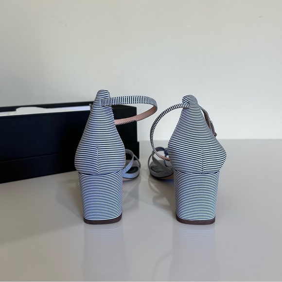 J Crew Skinny Cross Strap Sandals in Stripe Size 9 - Picture 5 of 6